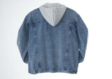 Hood washed denim jacket