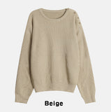 Caron shoulder button knit