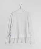 Kukyu Frill Shirring Long Sleeve Tee