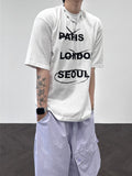 Capital Lettering Half T-Shirt