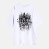 Grunge Nothing Printing Short Sleeve T-shirt