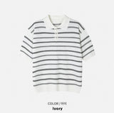 Luca Punching Short Sleeve Collar Knit