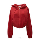 ROLLI CROP BRUSHED HOOD ZIP-UP