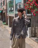 Crinkle Double Pocket Roll-up Check Shirt