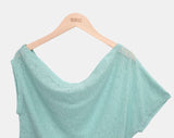 Juneck Rose Lace Off-Shoulder Short Sleeve T-Shirt