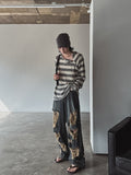 [LAN ARCHIVE] Shoulder Button Stripe Knit