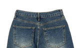 Hins Brushed Washing Denim Wide Pants