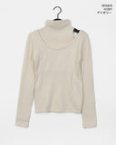 Lume Unbalanced Shoulder Slit Polar Knit