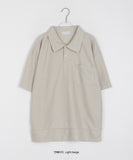 [unisex] Tahyu Pocket Collar Over Short Sleeve Tee