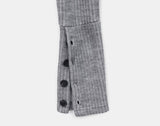 Jinu Sleeve Button Ribbed Wrap Hoodie