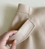 Roti Wool Pocket Slit Flare Skirt