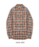 Bribe printed over checkered shirt