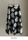 Mona Rose Flare Banding Long Skirt