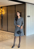 Cloned Tweed A-Line Jacket One Piece