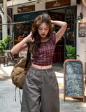 Ien shirring puff off-shoulder short sleeve