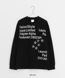 [Unisex] Bits Lettering Over Long Sleeve Tee
