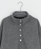 Petans Brushed High Neck Stripe Fleece Sweatshirt