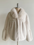 Kesura Shawl Collar Eco-Fur Mink Jacket