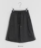 [unisex] Huli Track Line Banding Bermuda Pants