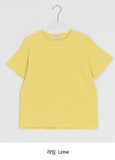 Chibi Color Basic Semi-Crop Short Sleeve Tee