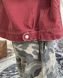 Off Dyeing Crop Work Jacket