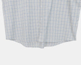 Copper linen overfit check shirt