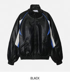 Chamber Color Matching Balloon Leather Jacket