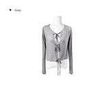 Caro Soft Fit Ribbon Sheer Bolero Cardigan