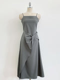 Shua Twist Wrap Bustier Long One Piece