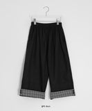 [BAONHAUS] Dairen Color Matching Roll-up Capri Pants