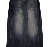 Luke Slit Stitch Black Denim Pants