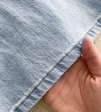Antho summer cotton wide banding denim pants