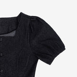 Clony Puff Raw Denim One Piece