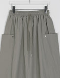 Leaki Nylon String Banding Cargo Long Skirt