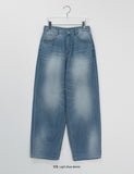 Ponu Washing Straight Denim Pants