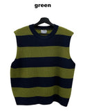 Unisex striped knit vest