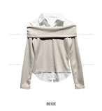 Geek off shirt layered long sleeves