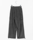 [BAONHAUS] Pomp corduroy cargo banding pants