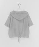 Shihyoko Seersucker Check Hood Short Sleeve Shirt