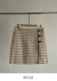 Sherry hound check mini skirt