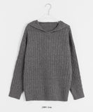 Honto cable hood knit