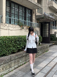 Oke Stripe Tie Shirt Blouse