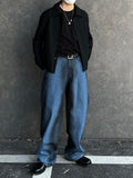 Oil Washed Wide Denim