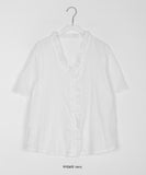 Yonko Lace Frill Short Sleeve Blouse