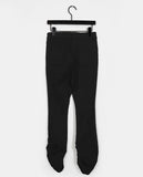 Monde Shirring Pleated Layered Bootcut Pants