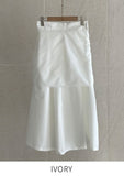 Mello Pintuck Flare Long Skirt