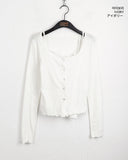 [SET] Garnet Punching Lace Sleeveless Cardigan Set