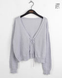 Milan Strap Boucle Crop Long Sleeve Cardigan
