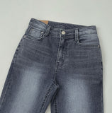 Hip Pad Back Pocket Embroidery Slim Bootcut Span Denim Pants