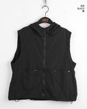 Vasen nylon rusting rivet windbreaker hooded vest